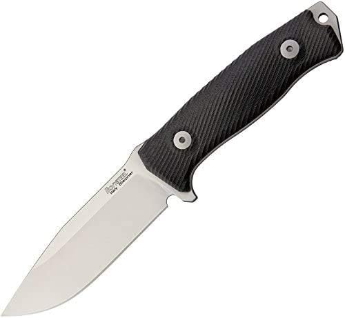 LionSTEEL M5 Fixed Blade Outdoor and Camp Knife – Sleipner Steel Blade, Wood, G10 or Micarta Handles, Torx T8 Screws, Sheath Included, G10 Black, Stainless