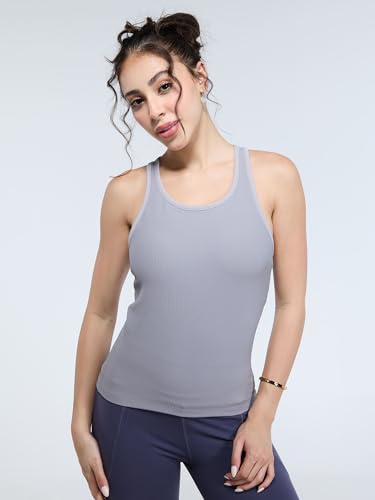Image of CAVA Tank Us Later Women's Ribbed Tank Top | Sleeveless Activewear with Built-in Bra | Full Length, Stretchable, Moisture-Wicking