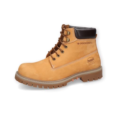 Dockers by Gerli Herren Combat Boots, Männer Stiefeletten,uebergangsschuhe,uebergangsstiefel,schnürstiefel,Stiefel,golden tan,43 EU