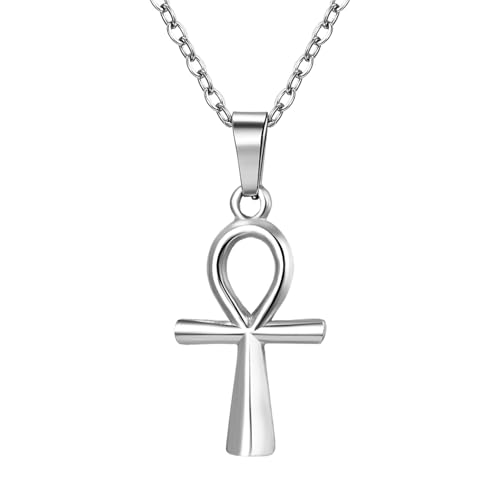 Collier croix Ankh cadeau anniversaire femme pendentif égyptien doré