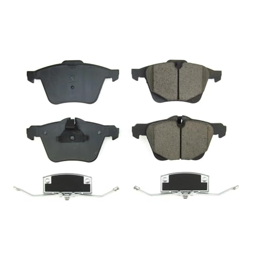 Image of PowerStop Front Brake Pads for Jaguar F-Type 2014-21 - Z17 Ceramic Brake Pads with Installation Hardware, 17-1751