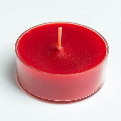 Image of AuraDecor Scented Soy Wax Acrylic Jumbo Tealight Candle, Organic Luxury Aroma, Aromatic /Aromatherapy Votive Candle || Burn Upto 9 Hours (Dark Love, Set of 4 Jumbo Tealight)
