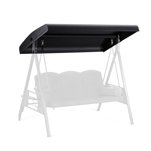 Replacement Canopy for 3 Seater Garden Swing Chair 420D Oxford Fabric Waterproof Garden Swing Seat Cover 191x120x20cm