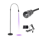 Lampa UV do Rzęs, Lampa UV z Pedałem do Przedłużania Rzęs, Obrotowa Gęsia Szyja o 360 ° i Stabilny Stojak, dla Artystów Rzęs Studia Makijażu Nail Tech (Wtyczka UE 10 W)