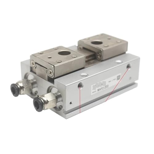 Pince pneumatique MHF2-16D pour guidage de précision sur rail - 3