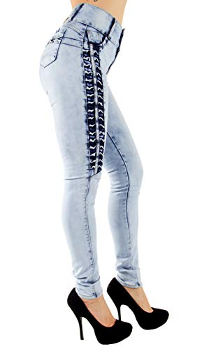 Colombian Design Butt Lift Push Up Mid/High Waist Skinny Denim Jeans (ML2)4