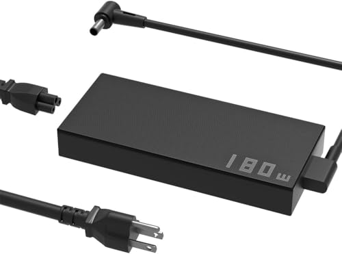 HSXIRQA 180W Charger Compatible with Asus ROG Zephyrus G14 G15 GA401 GA502 TUF Gaming A15 F15 F17 A17 FX566 FX705 FA706 FX766 FA506 FX706 FX506 FX505DT ROG Strix G G15 G531 G731 Laptop Adapter