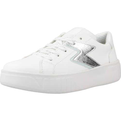 Geox Fille J Mikiroshi Girl A, White Multicolor, 28 EU