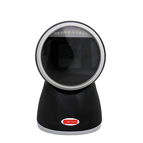Image of RETSOL PD-3000+ Omni Directional 1D /2D Presentation Barcode Scanner BIS Approved USB Optical Laser High Speed Wired Reader for Warehouse Supermarket POS System (1 Pc) (PD-3000)