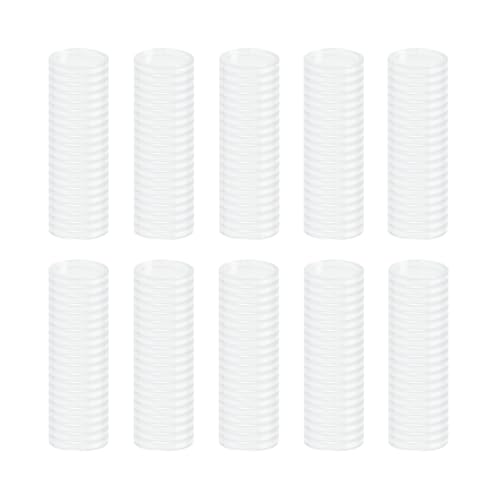 200 cápsulas protectoras redondas para monedas 21 mm plástico transparente miniatura 1