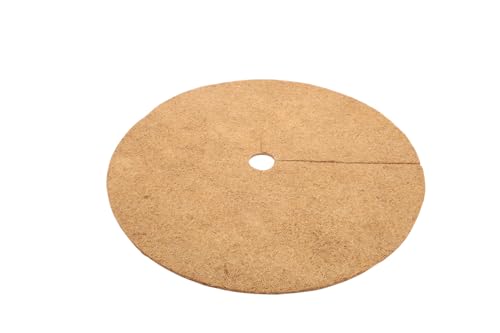 Wacredo Kokosmatte rund/Winterschutz & Frostschutz für Topfpflanzen | Pflanzenschutz aus 100% Kokosfasern, Mulchscheibe (20cm - 80cm Ø) (Ø 60cm, 1 Stück)