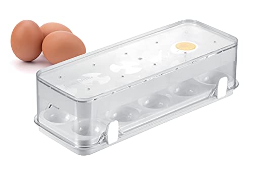 Tescoma CONTENEDOR Saludable P/FRIGO Purity, 10 Huevos, Transparent