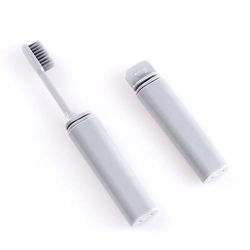 CALLARON 2 Piezas Cepillo de Dientes de Bambú Carbonizado Cepillo Suave para Viaje Portátil y Ligero Negro