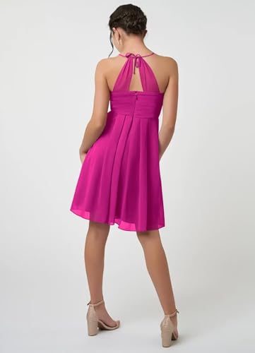 Girls's Sleeveless Bridesmaid Dresses for Junior Flower Girl Dress Sleeveless Fuchsia Jr Bridesmaid Dresses for Girl 7-16 Little Infant Junior Formal Gown3