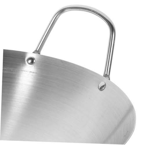Wok de acero inoxidable con fondo redondo gran capacidad miniatura 3