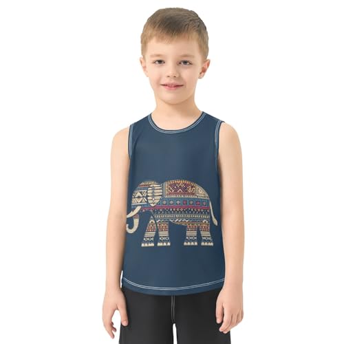 Elephant Navy Boys Tank Tops Toddler Boys' Assorted Sleeveless Tank Tops for Boy,3T2