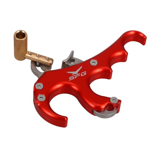 Abaodam Outdoor Metal Four Finger Spreader Bow Grip Tool Essential Archery Accessory for Target Practice and Hunting Red