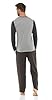 INSIGNIA Mens Pyjama Set Top & Pants Cotton Pjs (Light Grey, 3XL) #3