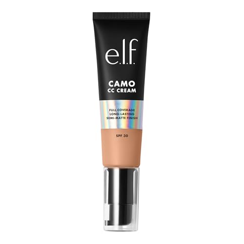 elf Camo CC Cream | Medium to Full Coverage Concealer Foundation with SPF 30, Light 250W, 30g (1,05oz)