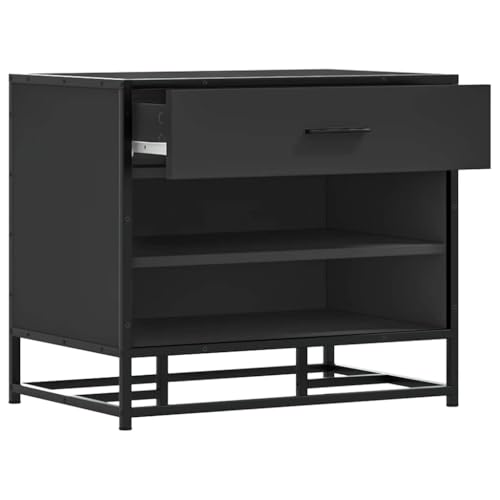 Banc à chaussures noir pour éviter le désordre meuble stable avec fixation - 8