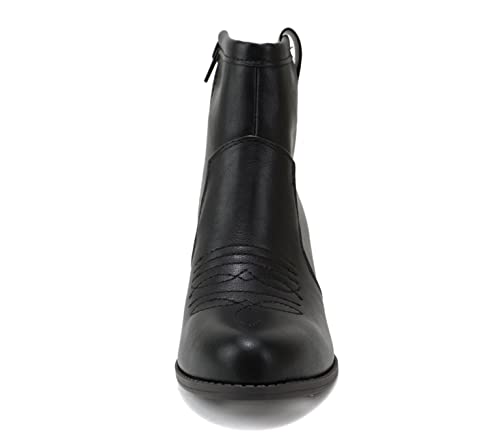 Image of Soda inchTELLER inch ~ Women's Western Cowboy Boots with Stitched Detailing, Pointed Toe, and Low Block Heel