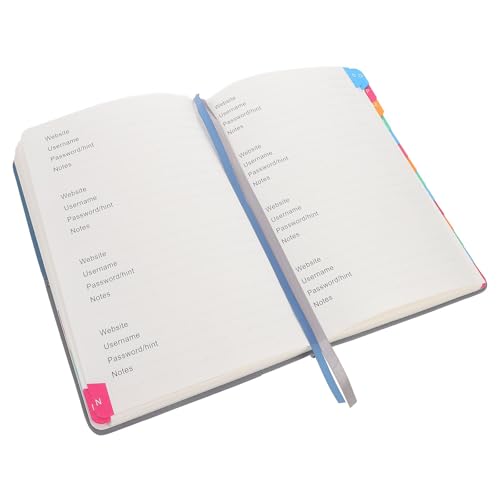 Bloc de notas de contraseñas A5 con pestañas para organizar direcciones web de forma simple
