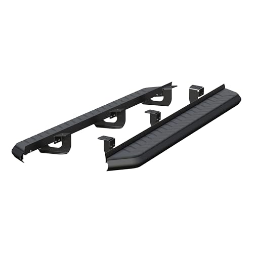 Estribos AeroTread de acero inoxidable negro 5 x 73 pulgadas