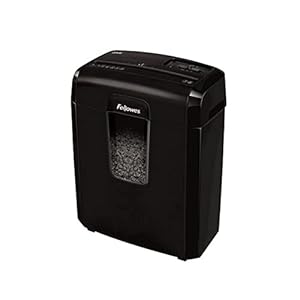 Fellowes Papierversnipperaar Microshred 8Mc, microdeeltjessnede 3×10 mm (P-4) 8 vellen, met veiligheidsblokkering, voor thuis/thuiskantoor (basisverordening voor gegevensbescherming (DSGVO))