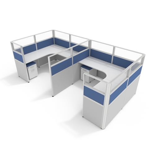 SUNLINE Office Cubicles Furniture Kit - Customizable Desk Cubicle Workstation...