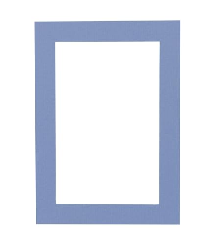 5x7 Mat Bevel Cut for 4x6 Photos - Acid Free Brittany Blue Precut Matboard - For Pictures, Photos, Framing - 4-ply Thickness