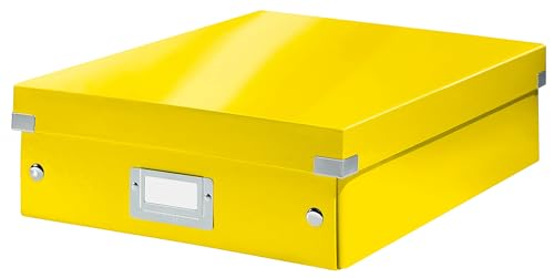 Leitz Organiser Box, Click and Store Range 60580016 - Medium, Yellow