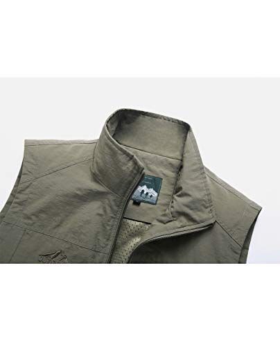 Image of Hixiaohe Mens Lightweight Vest Outerwear Casual Summer Outdoor Travel Vest for Hiking Fishing Golf Photo Work with Pockets