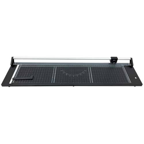 INTBUYING 48 Inch Commercial Manual Precision Rotary Paper Trimmer with an Angle Line Smart Rotary Paper Cutter for Cutting Photo Paper, Film, hot and Cold Laminating Paper, etc