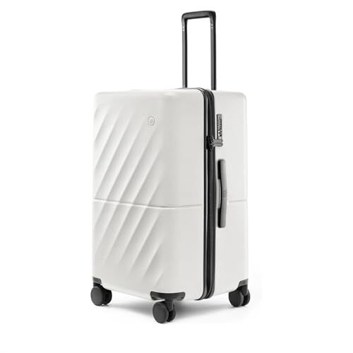 NINETYGO Carry on Luggage 22 X 14 X 9 Airline Approved, 20 Inch Luggage for 3-5 Days Trip, Double Spinner Wheels, 100% Hardshell PC, TSA Lock (Pearl White, Hudson)
