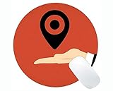 Karten-Spiel-runde Mausunterlage, helle Zeigegps-Karten-Gummi-runde Mausunterlage
