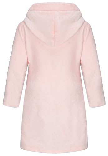 Image of Kids Hooded Bathrobe Girls Soft Plush Hooded Flannel Pajamas Sleepwear Boys Spa Robe