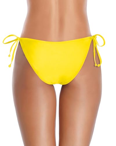 Image of Holipick Bikini Bottoms for Women String Bathing Suit Bottom with Moderate Coverage Low Waist Swim Bottom
