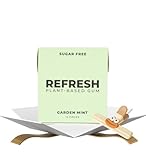1x Refresh Gum Garden Mint (12 PC.) Bundle with Plastic Bag Clip for Resealing Packs and Maintaining Neat Storage — Gift Set (2 Items)