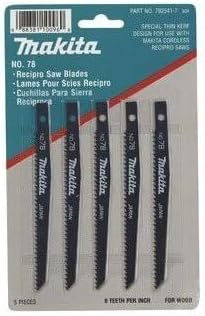 Makita 792541-7 9tpi Reciprocating Saw Blade, 4-3/4"
