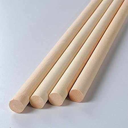 Oswaal Wood Crafts Wooden Dowel Rods, Set of 10 Wood Dowels Solid Hardwood Sticks for Crafting, Macrame, DIY & More Sanded Smooth Kiln Dried, Natural Wood Unfinished (8 inch) 10 pcs-picture-10
