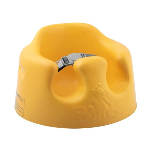 Bumbo Asiento de Suelo para Bebé   Diseño Ergonómico, Fácil de Limpiar, con Arnés de Seguridad   Cómodo y Seguro   Asiento de Apoyo para Bebés de 3 a 12 Meses   Color Amarillo