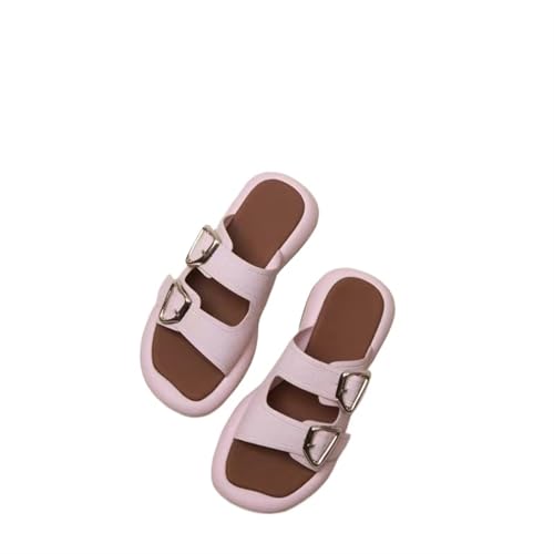 High heeled sandals Thick-soled slippers for women summer outdoor wear half-slippers comfortable casual soft flat sandals
