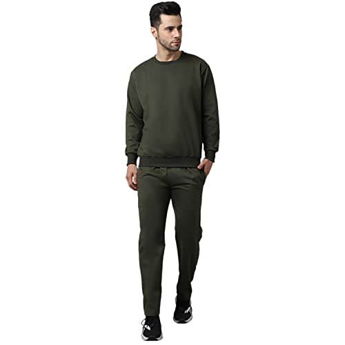 Image of Mack Jonney Fleece Solid Tracksuit Co-ord Set for Men (Pack of 2)-SW RN MLG MRN LOWER MLG MRN 04-P