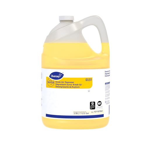 Diversey 101107963 SUMA Break-Up Degreaser D3.51, Heavy Duty Commercial Kitchen Liquid Cleaner NSF Certified for Restaurant Surfaces, Concentrate, 1-Gallon