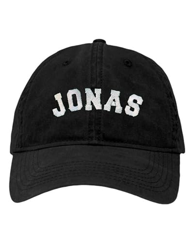 Go All Out One Size Black Dad Jonas Name Embroidered Hat