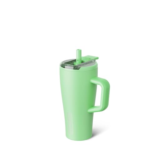 Image of BruMate Era Flip 20oz Kids Tumbler with Covered Flip Down Straw | 100% Leakproof Insulated Kids Cup | Made of Stainless Steel | Cup Holder Friendly | 20oz (Kiwi)
