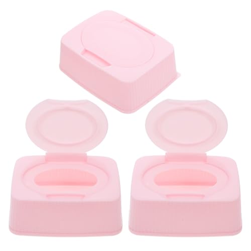 LIFKOME 3 Piezas Cajas Portátiles para Toallitas Húmedas Infantiles Estuches Recargables con Tapa Antipolvo Dispensadores Compactos para Pañales Viaje y Hogar Diseño Ligero y Fácil