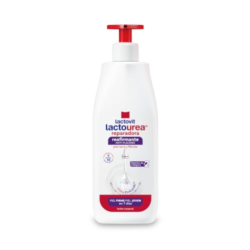 Lactovit Leche Corporal Reafirmante Piel Seca – Hidratante Corporal con Urea y Colágeno – Crema Reafirmante Piel Flácida – Textura Ligera 400 ml