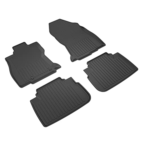 KIWI MASTER Floor Mats for 2019-2024 Subaru Forester Replace OEM J501SSJ030 All Weather Mat Front & 2nd 2 Row Seat TPE Slush Liners Black