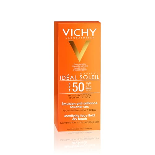 Vichy Crema Protectora de Tacto Seco Para Rostro, Antibrillos, Apta Para Piel Mixta y Grasa Fotoprotección Spf50+ Contra Rayos Uvb y Uva, Capital Soleil, 50 ml - imagen 3